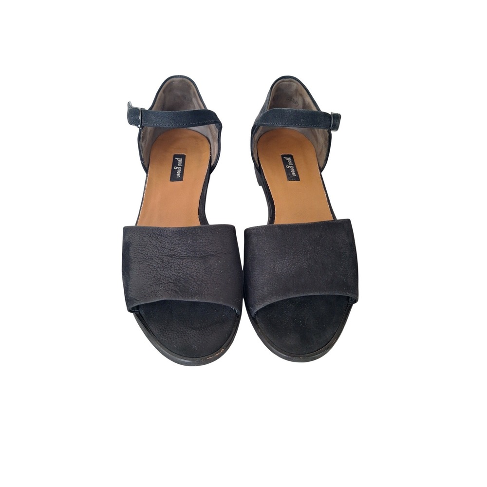 Paul Green Black leather Sandals Size UK 4, US 6